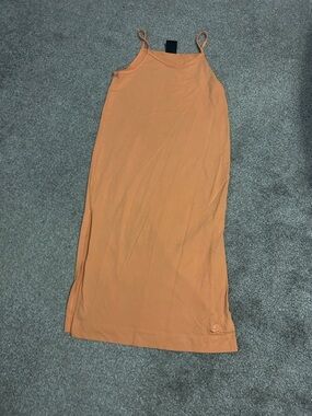 Nike Women's Peach-Orange Slip Maxi Skirt